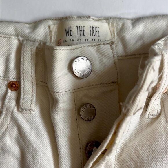 White, distressed, Boyfriend Jeans by Free People - Picture 4 of 4